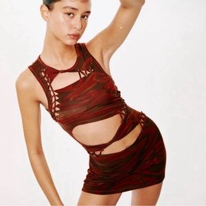 NWT with jean ophelia cut out mini dress size XS